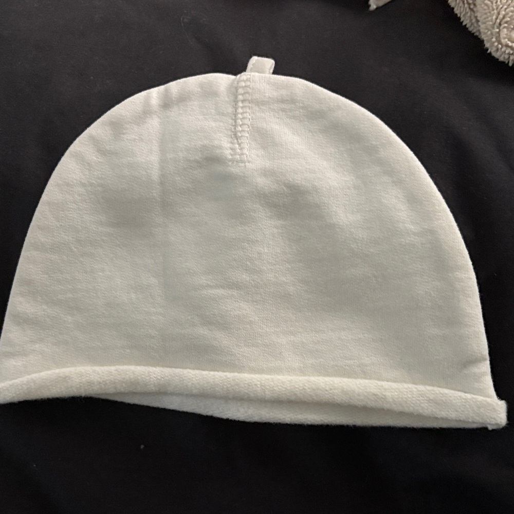 Ferne Baby White Cotton Beanie Hat - Kids Accessories